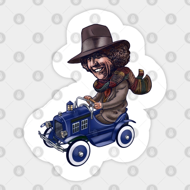 Doctor Who Pedal Car Sticker by ChetArt